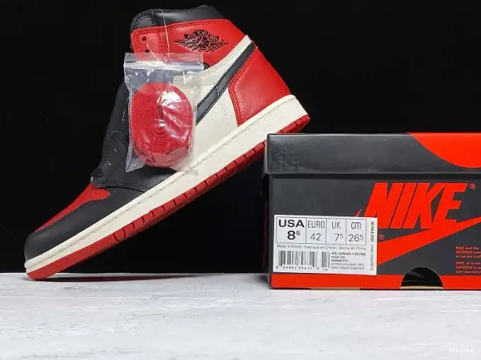 Reps TB Air Jordan 1 OG Bred Toe 555088-610 High Retro 0520